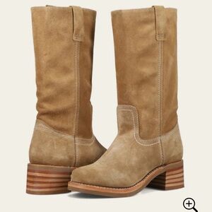 Frye Women’s 12R Campus Boots in Tan Buck